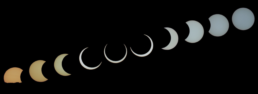 Phases of Solar Eclipse 2003